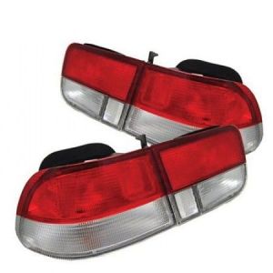 DEPO Phare Arriere JDM Style Transparent Rouge Honda Civic
