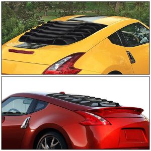 SK-Import Arrière Window Louvers Noir Plastique ABS Nissan 370Z