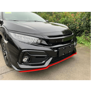 SK-Import Avant Lame de Pare-Choc Rouge Plastique ABS Honda Civic