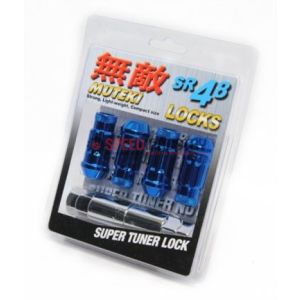 Muteki Ecrous Antivol Tuner Bleu Chrome Vanadium