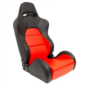 SK-Import Siège Eco Style Adjustable Noir - Rouge Cuir Simili