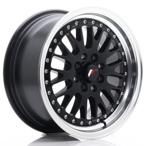 JR-Wheels JR10 DEUXIÈME CHANCE Jantes 15 Pouces 7J ET30 4x100,4x108 Flat Black Machined Lip